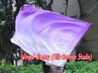 spinning silk flag poi 103cm (40") for Worship & Praise, long side purple fading