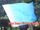 spinning silk flag poi 103cm (40") for Worship & Praise, white-aqua-turquoise-blue