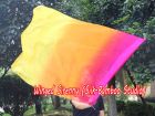 spinning silk flag poi 103cm (40") for Worship & Praise, pink-orange-yellow