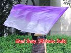 spinning silk flag poi 129cm (51") for Worship & Praise, long side purple fading