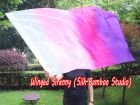 spinning silk flag poi 129cm (51") for Worship & Praise, white-pink-purple