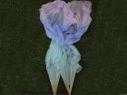 1 pair 1.5m (59") pastel (turquoise-blue-purple) belly dance silk fan veil