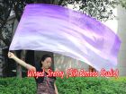 Spinning silk flag poi 174cm (68") for Worship & Praise, long side purple fading