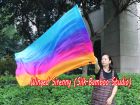 Spinning silk flag poi 174cm (68") for Worship & Praise, long side Iridescence