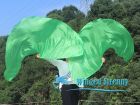 1 pair 180 cm (71") half circle prophetic angel wing silk flags,  Green