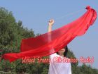 1 Piece red 1.8m (70") dance silk veil poi