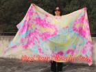 1 piece Flower Feast tie-dye 5 Mommes belly dance silk veil 