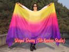 1 piece purple-pink-yellow 5 Mommes colorful belly dance silk veil 