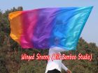 Spinning silk flag poi 174cm (68") for Worship & Praise, Iridescence