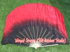 black-red right hand big silk flutter fan