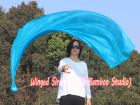 1 Piece turquoise 1.8m (70") dance silk veil poi
