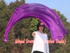 1 Piece purple 1.8m (70") dance silk veil poi