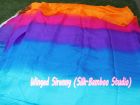 turquoise-blue-purple-pink-orange silk fabric by yard