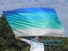 1 Piece 222 cm (88") prophetic silk worship flex flag, Sea Coast