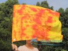 1pc 81cm (32") spinning silk flag poi for Worship & Praise, Flame