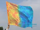 spinning silk flag poi 103cm (40") for Worship & Praise, Fire and Ice