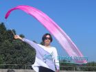 1 piece pink fading 2.5m (98") silk worship streamer