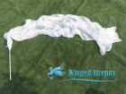 1 piece 250 cm (98") white worship silk throw streamer