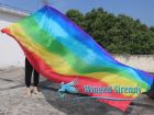 Rainbow 5 Mommes 2.7m*1.4m (3 yds x 55") belly dance silk veil 