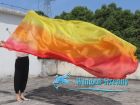 yellow-orange-red 5 Mommes 2.7m*1.4m (3 yds x 55") belly dance silk veil 