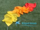 1 piece yellow-orange-red 180 cm*30cm silk streamer