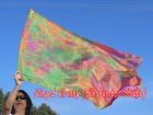 1 Piece 130 cm (51") prophetic silk worship flex flag, Autumn