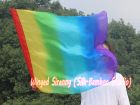 85 cm Tanzflagge Anbetungsfahne mit flexiblem Stab, Regenbogen