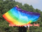 1 Piece 130 cm (51") prophetic silk worship flex flag, Rainbow