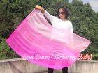 130 cm Tanzflagge Anbetungsfahne mit flexiblem Stab, farbverlauf rosa