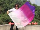 1 Piece 130 cm (51") prophetic silk worship flex flag, white-pink-purple