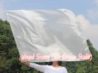 1 Piece 130 cm (51") prophetic silk worship flex flag, white