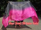 1 piece black-pink 5 Mommes colorful belly dance silk veil 