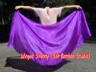 1 PIECE purple half circle 6 Mommes belly dance silk veil