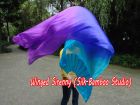 1 Piece right hand 1.8m (71") Mystery belly dance silk fan veil