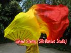 1 Piece right hand 1.8m (71") Fire belly dance silk fan veil