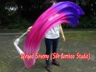 1 piece 2.5m (98") white-light pink-pink-purple worship silk throw streamer