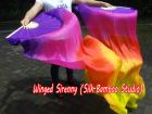 1 pair 1.5m (59") Glamor belly dance silk fan veil