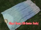 1 pair 1.5m (59") pastel (turquoise-blue-pink) belly dance silk fan veil