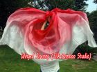 1 piece red shading 5 Mommes belly dance silk veil 