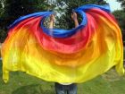 1 piece blue-red-orange-yellow 5 Mommes colorful belly dance silk veil 