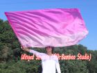 1 Piece 180 cm (70") prophetic silk worship flex flag, pink fading