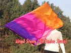spinning silk flag poi 103cm (40") for Worship & Praise, Golden Violet