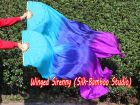 1 pair 1.8m (71") Mystery belly dance silk fan veils