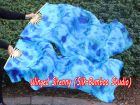 1.5m (59") tie-dye belly dance silk fan veil Blue Moon