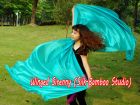 1 piece peacock 5 Mommes belly dance silk veil 