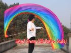 1 Piece Rainbow Plus 2.7m (3yds) dance silk veil poi