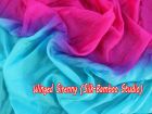 1 piece turquoise-pink 5 Mommes colorful belly dance silk veil 