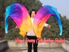 1 Piece Iridescence 1.8m (71") dance silk veil poi