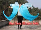 1 Piece turquoise fading 2.3m (90") dance silk veil poi