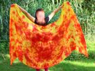 1 piece Flame tie-dye 5 Mommes belly dance silk veil 